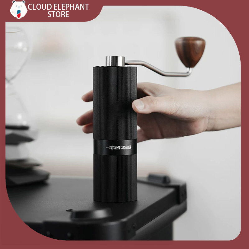 Burr Hand Grinder - Macinacaffè Manuale MHW-3BOMBER con Impostazioni Regolabili,