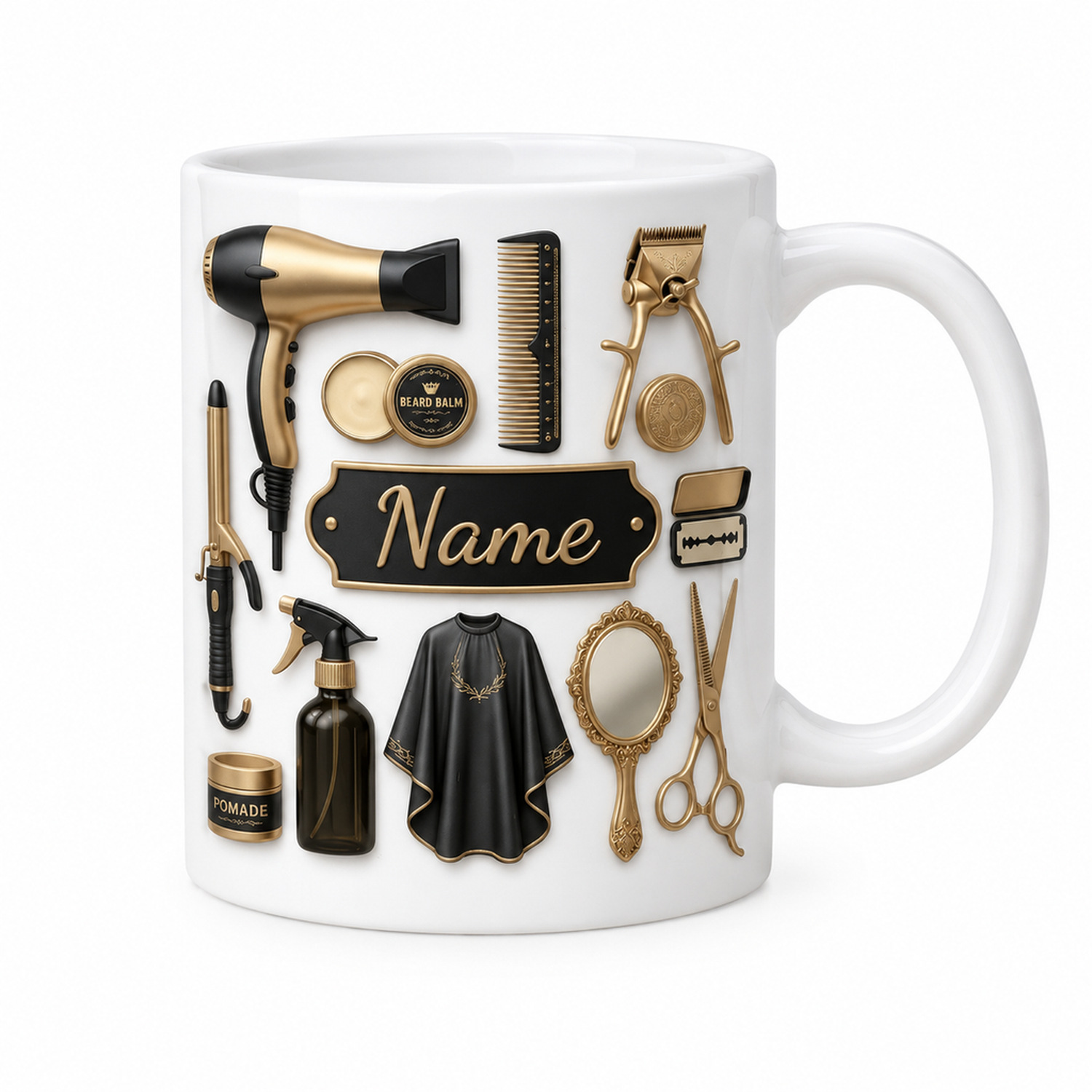 Coffee Tea Name - Tazza da caffè personalizzata per barbieri,