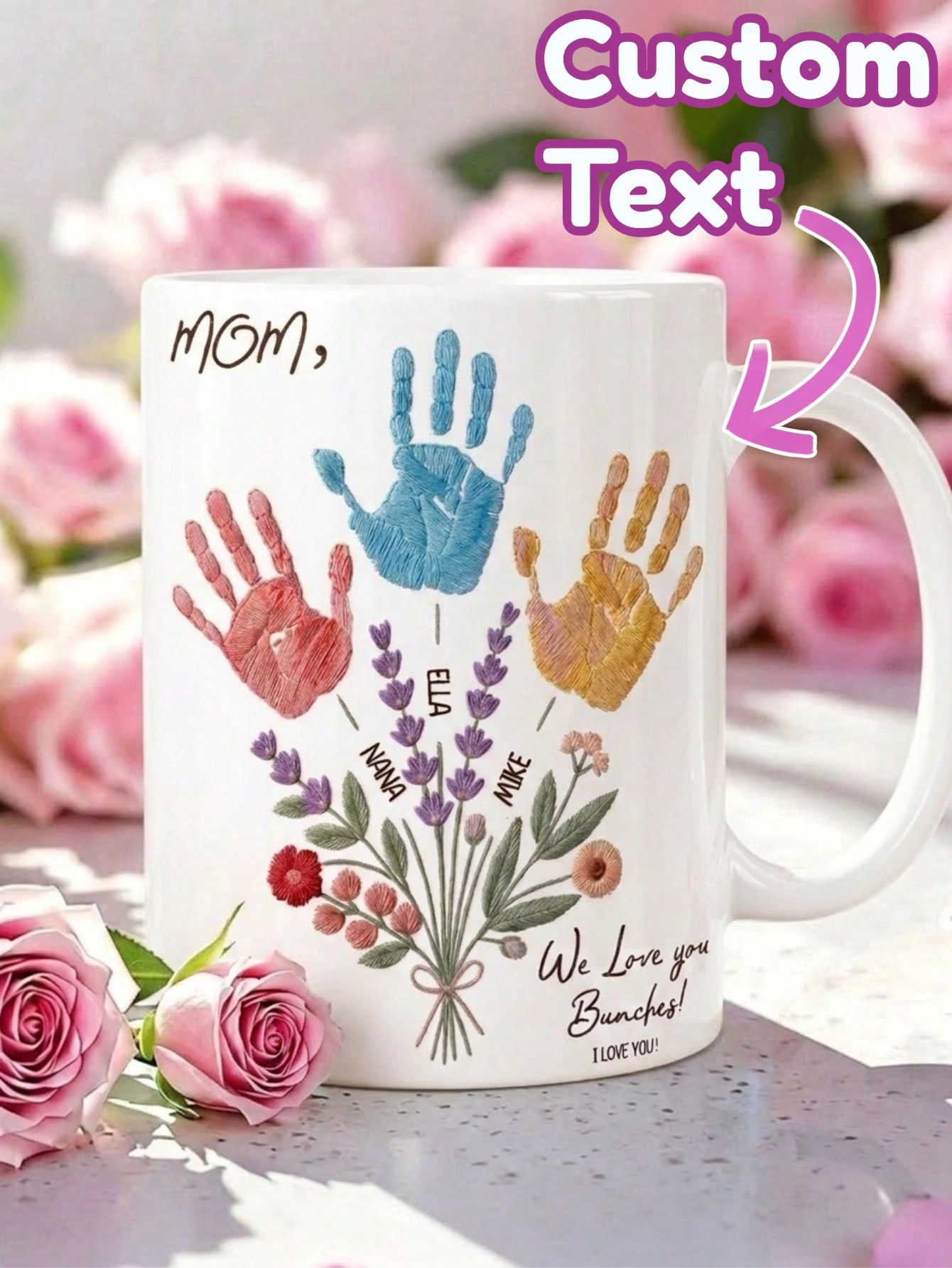 Coffee Tea Name - Set di Tazze Personalizzate con Testo